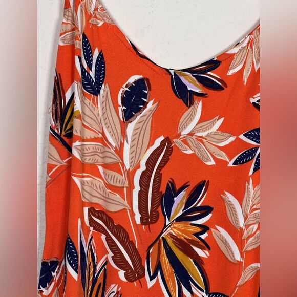 Haute Monde Floral Orange Maxi Dress 🔥 adjustable straps 🔥 NWT 🔥 medium - Picture 2 of 8